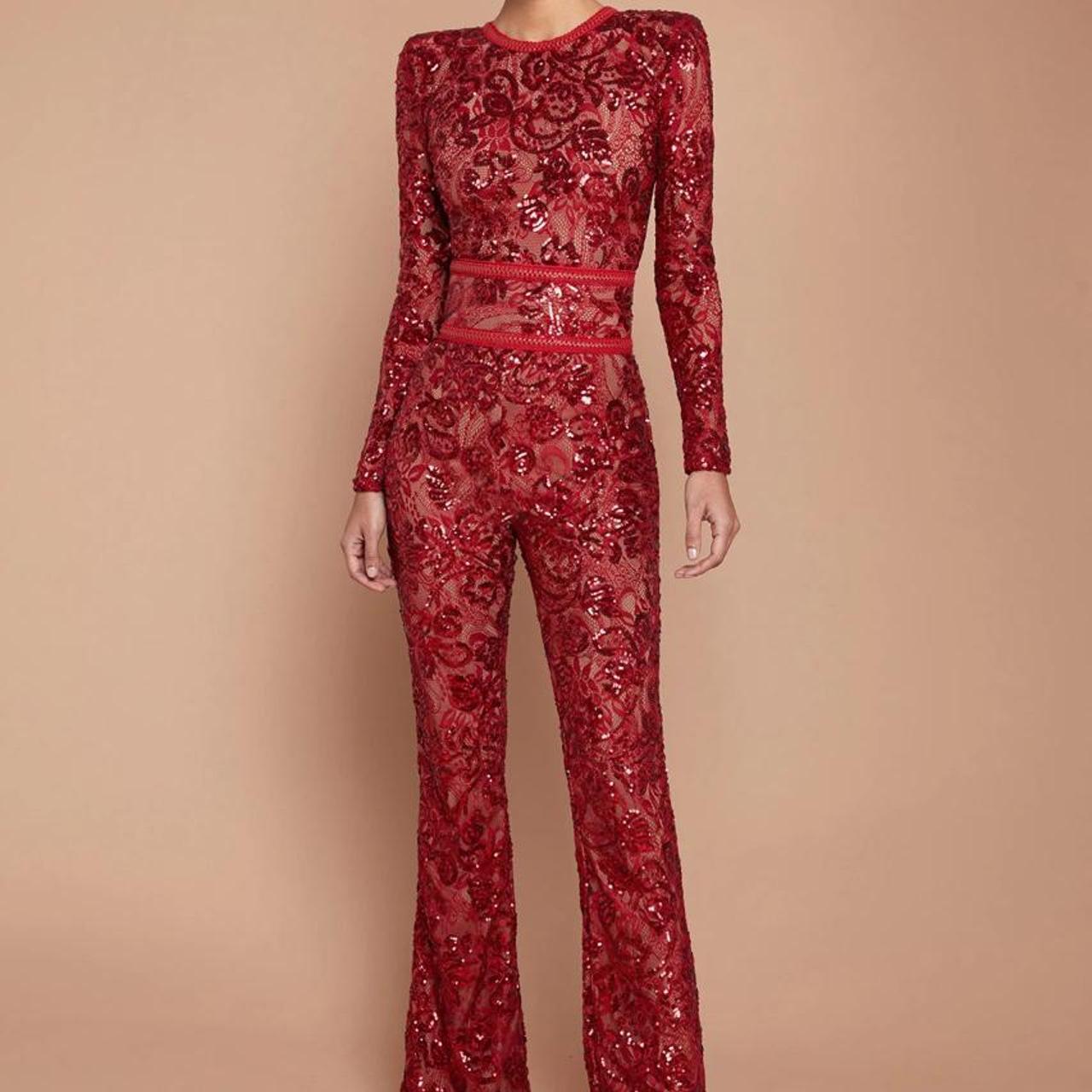 SOLD. NADINE MERABI Bella Jumpsuit. Belt included.