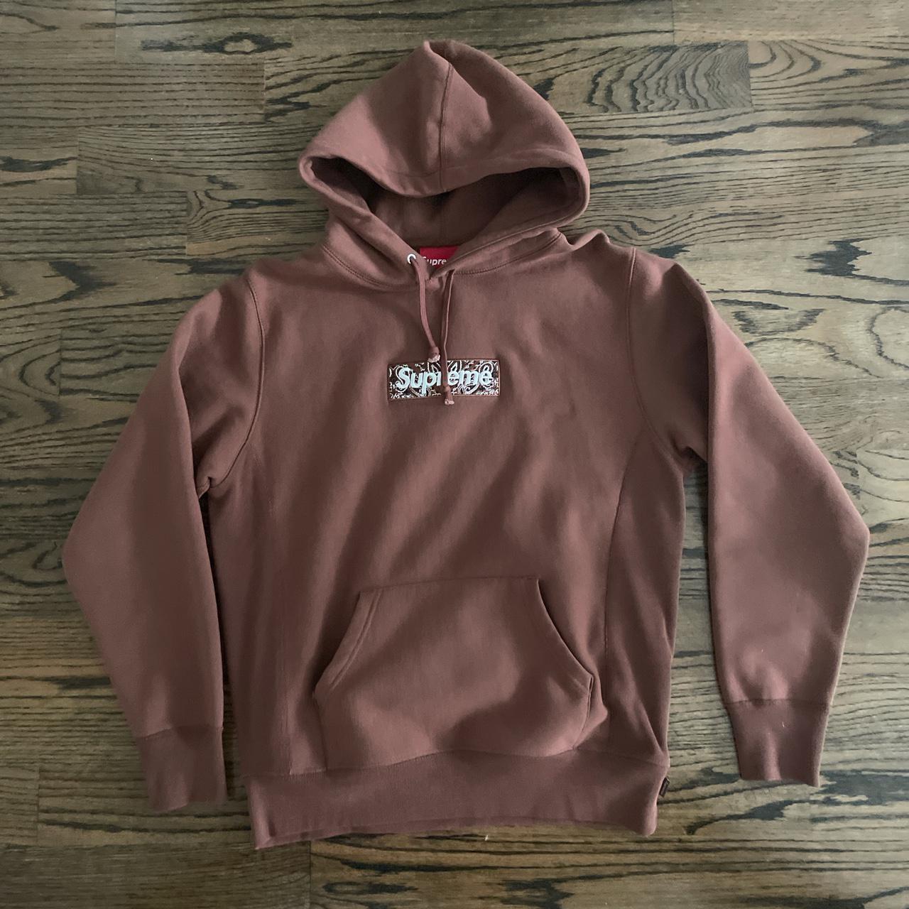 Bandana Box Logo Hooded Sweatshirt Brown