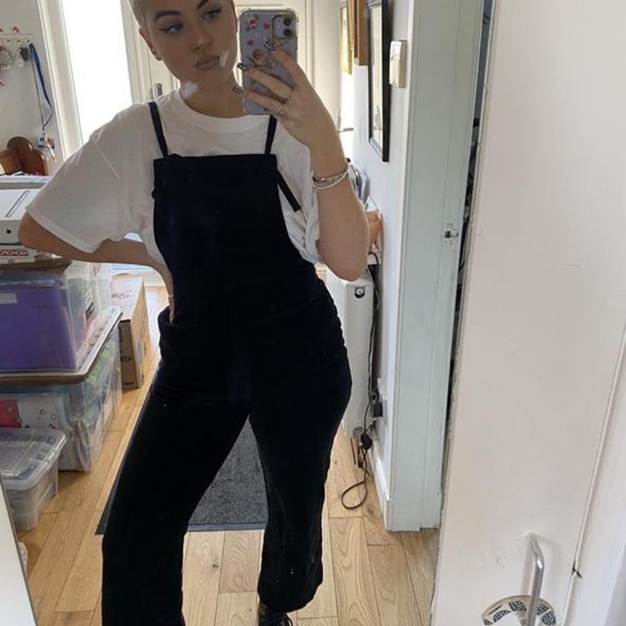 Monki store black dungarees