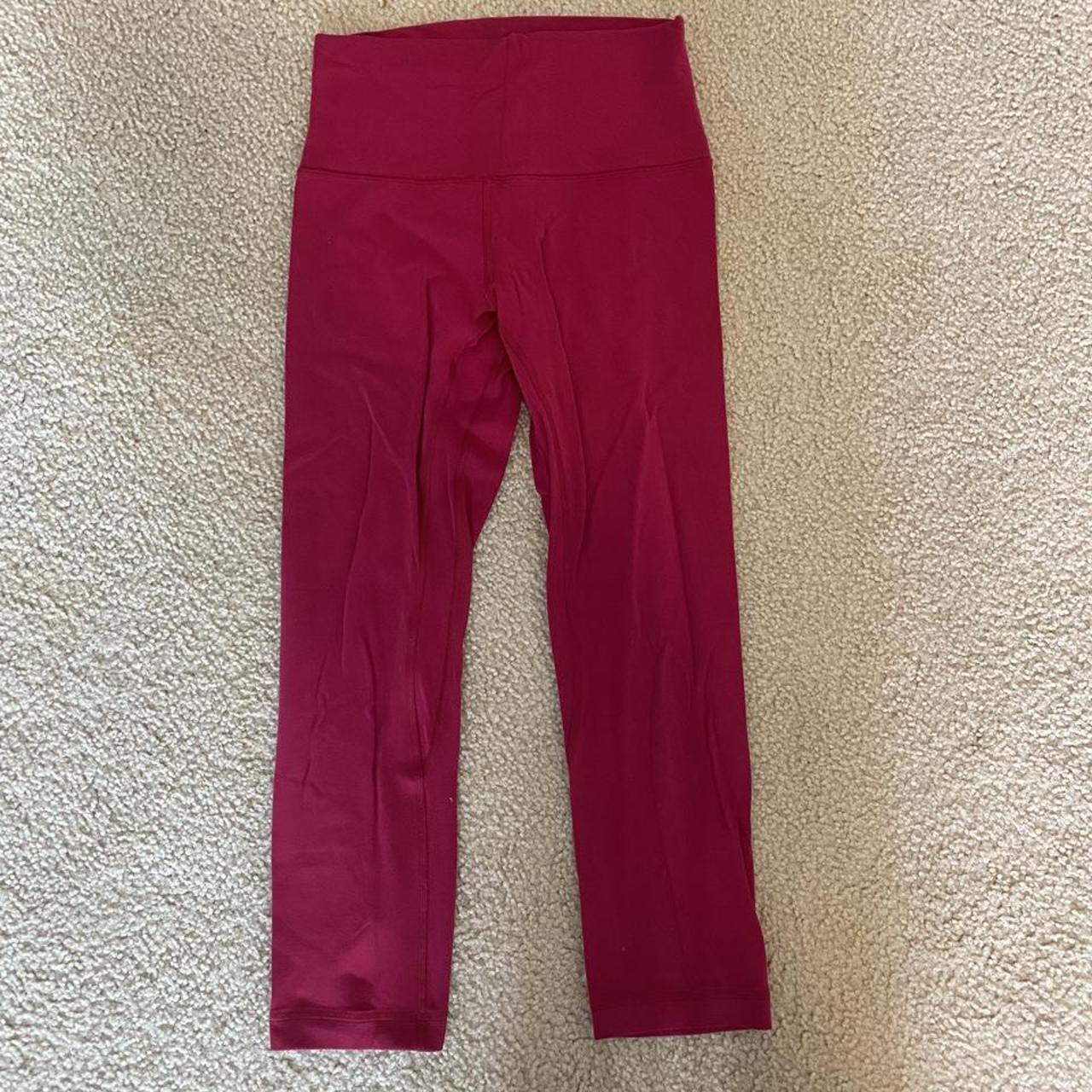 lululemon align cut off leggings in hot pink - Depop