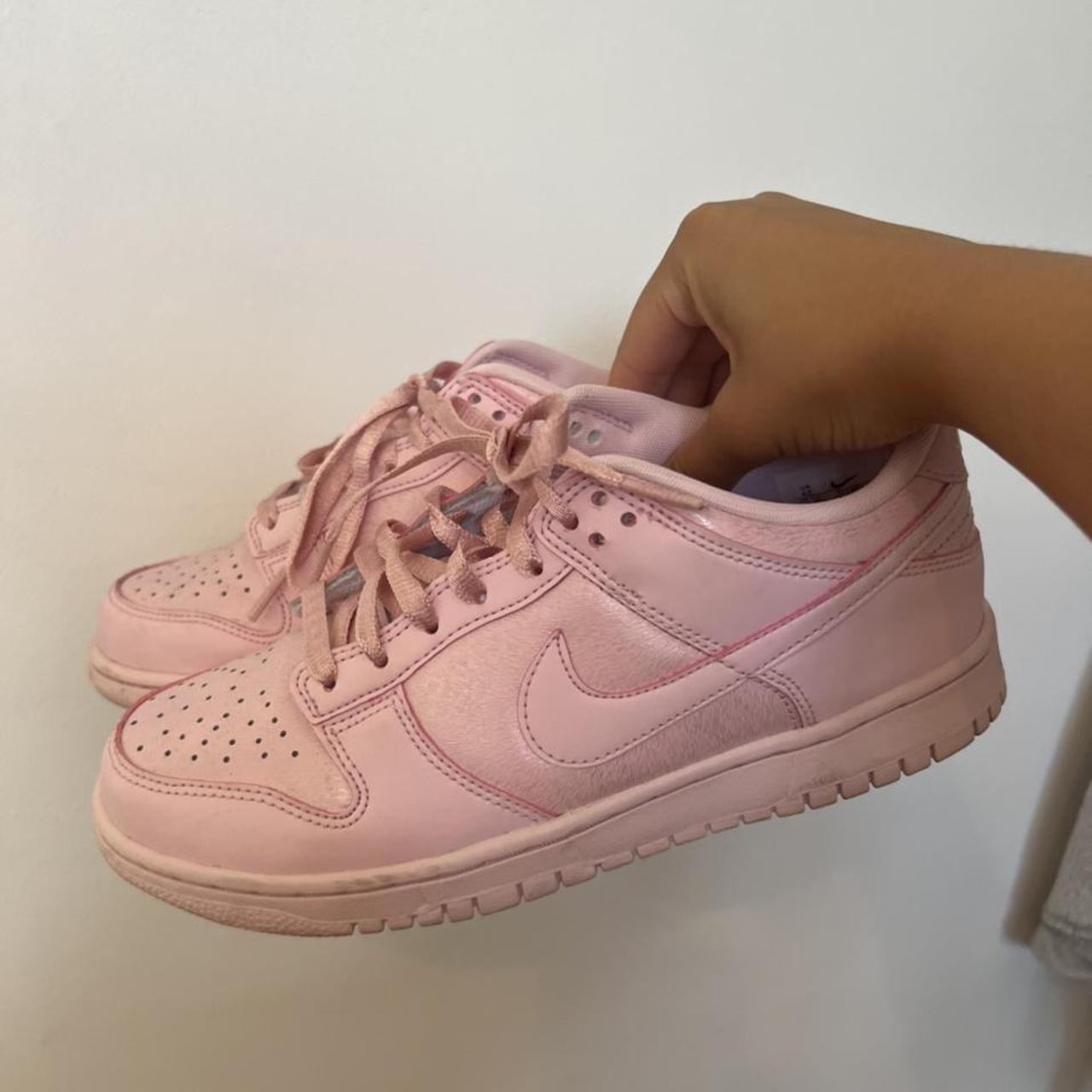 Nike dunk low SE pink 💕 great condition worn once!... - Depop