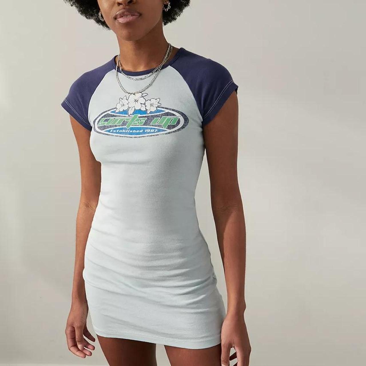 Surfs up short sleeve mini outlet dress