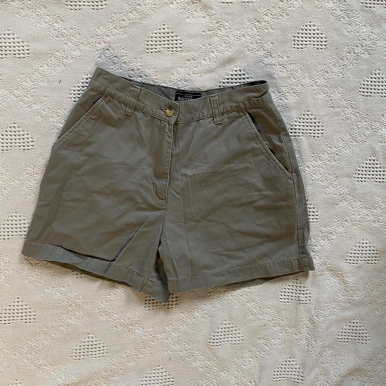 ARMY GREEN HIGH WAISTED SHORTS this shorts are the... - Depop