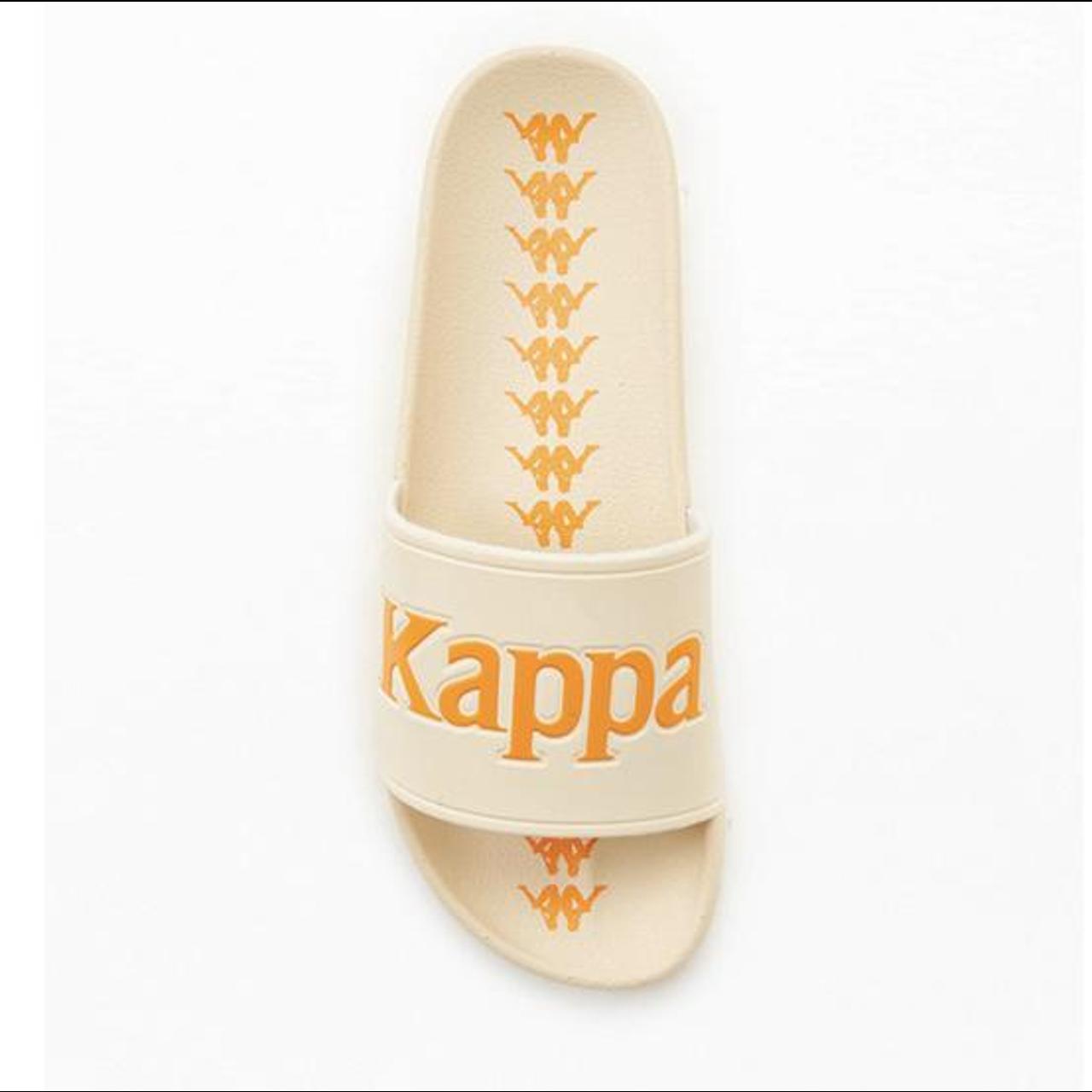 Kappa slides Cream & orange Size Mens 5 (womens 7 ,... Depop