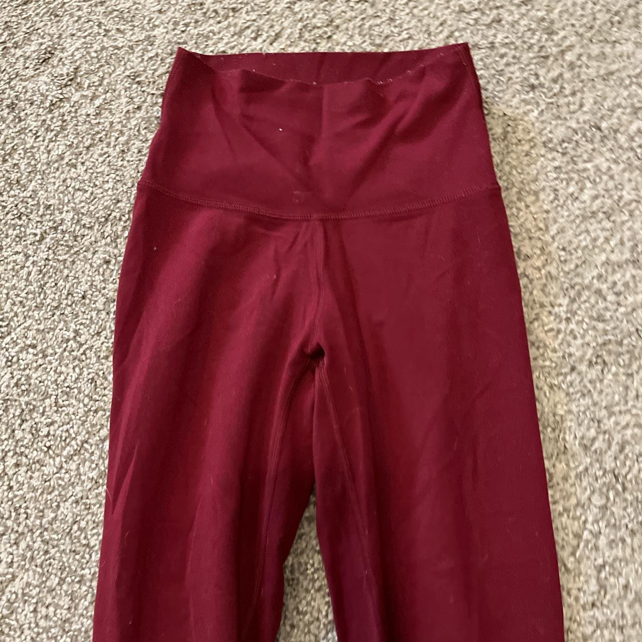 aerie burgundy xs long legging. some pilling but... Depop