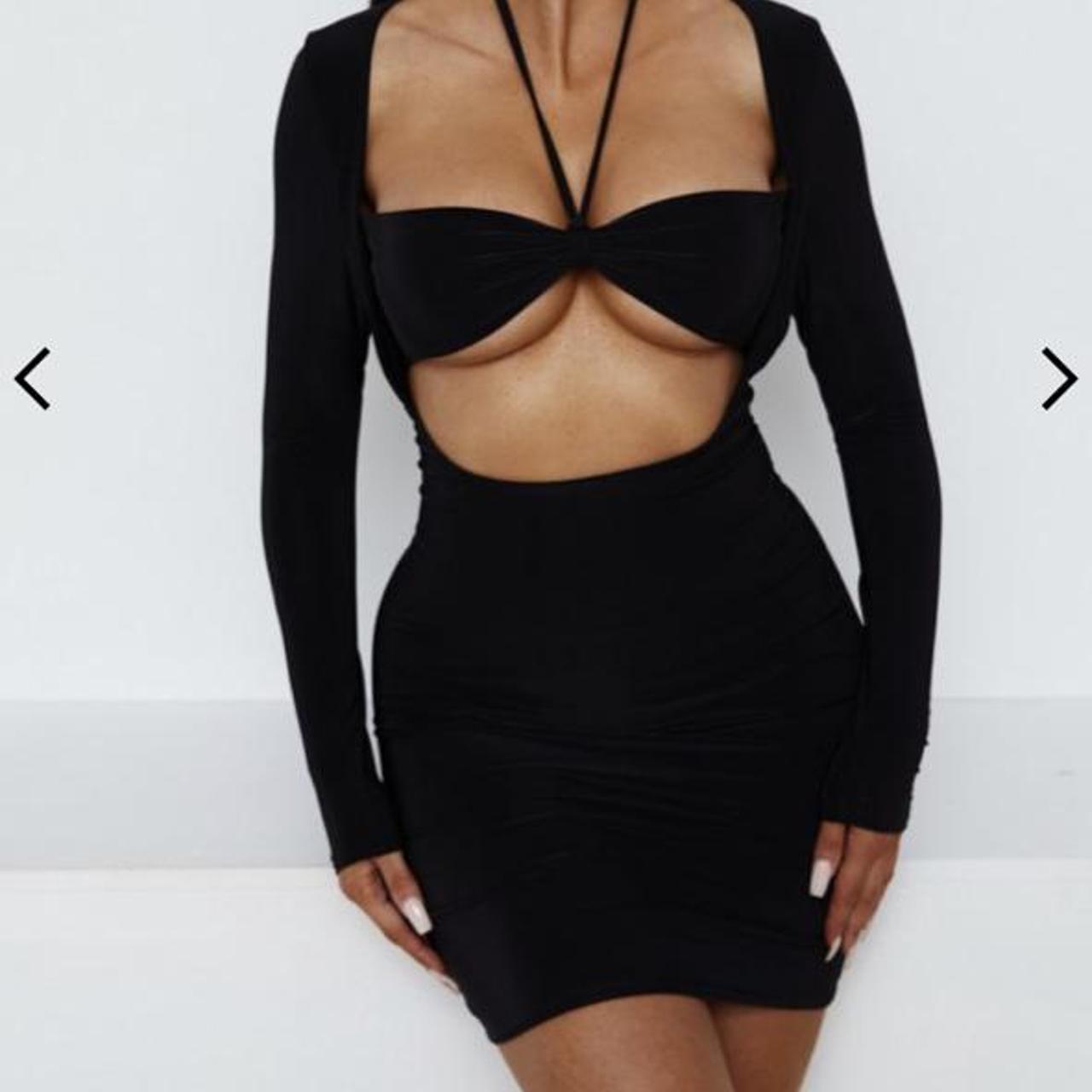 Low cut best sale dress with bralette