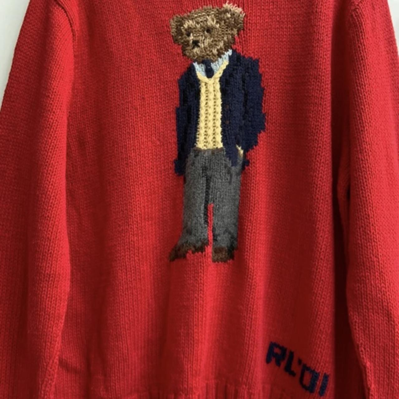 Mens ralph lauren on sale teddy bear sweater