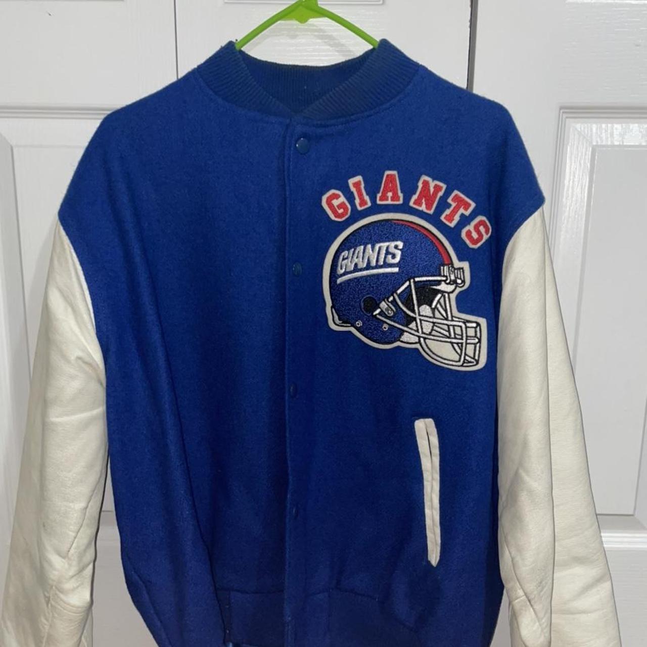 Vintage G-III New York NY Giants Suede Varsity - Depop