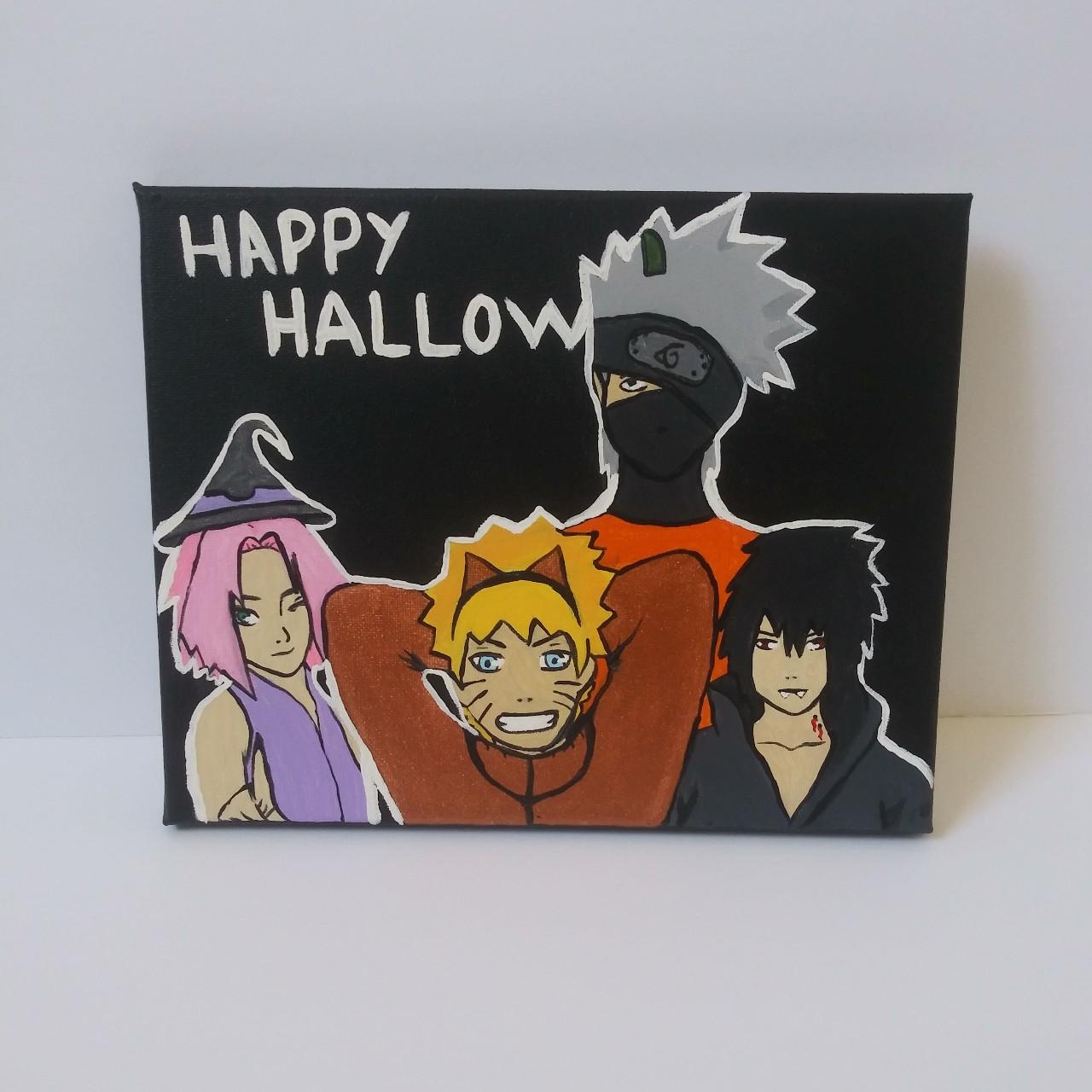 Original and hand painted Naruto Halloween painting!... - Depop