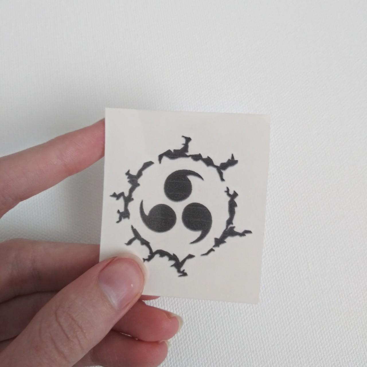 Sasuke curse mark from Naruto temporary tattoo!... - Depop