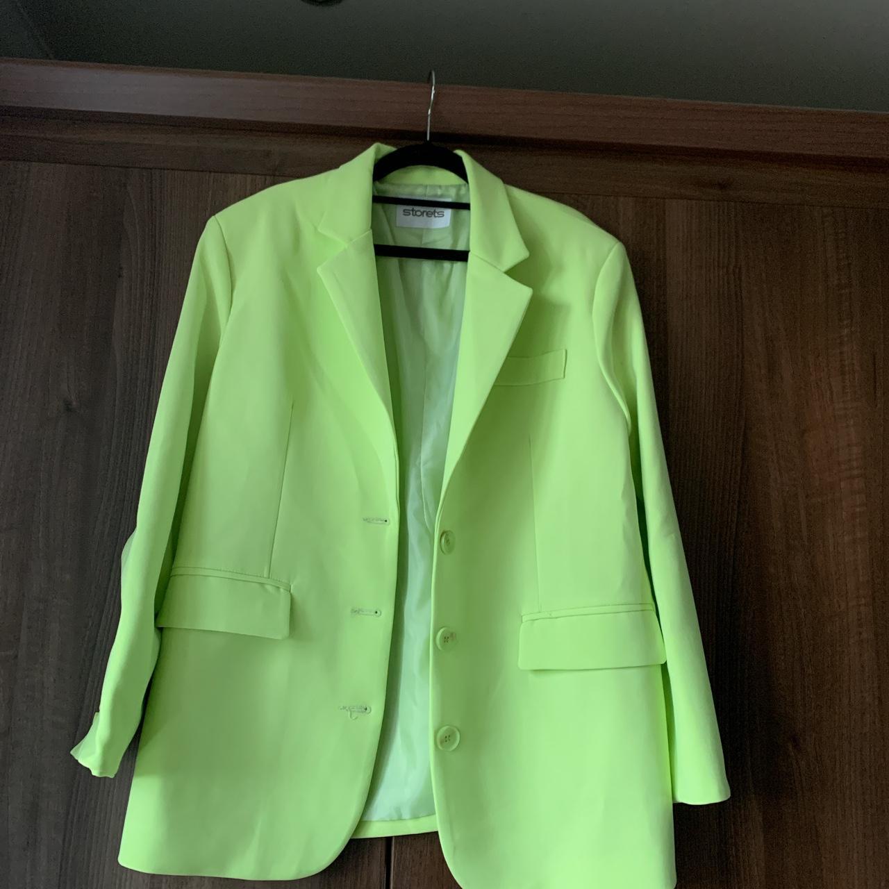 Storets Lightweight Neon Blazer With Shoulder - Depop