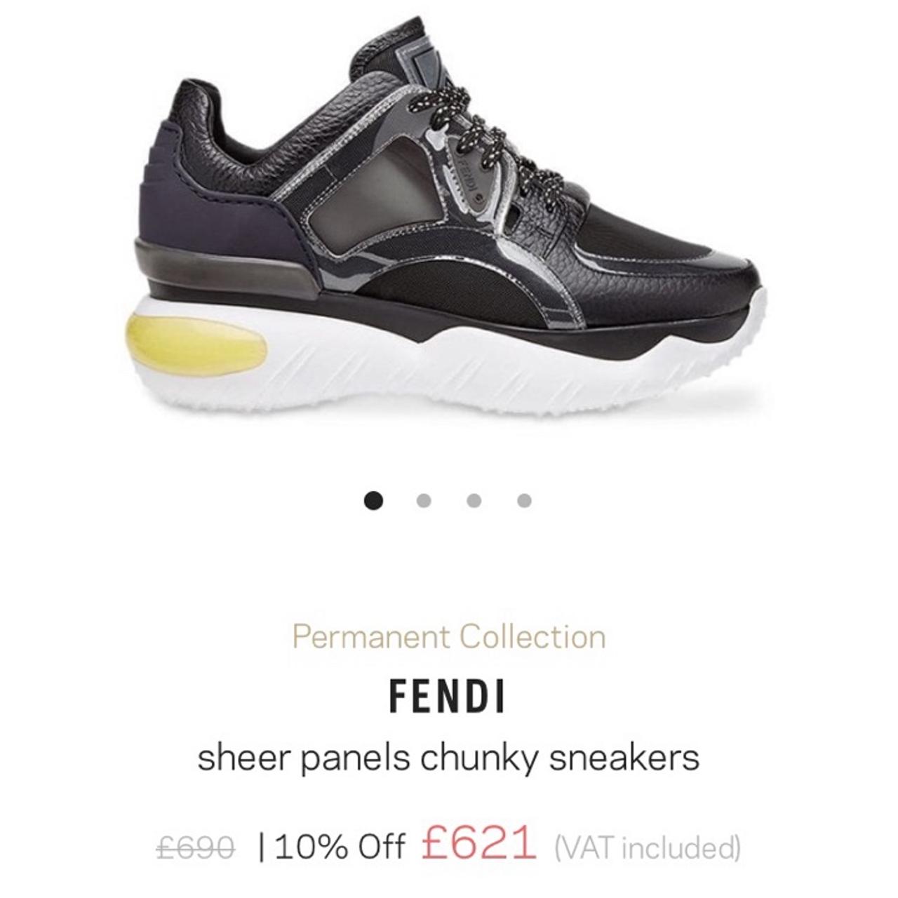 Fendi sheer panels chunky sneakers on sale