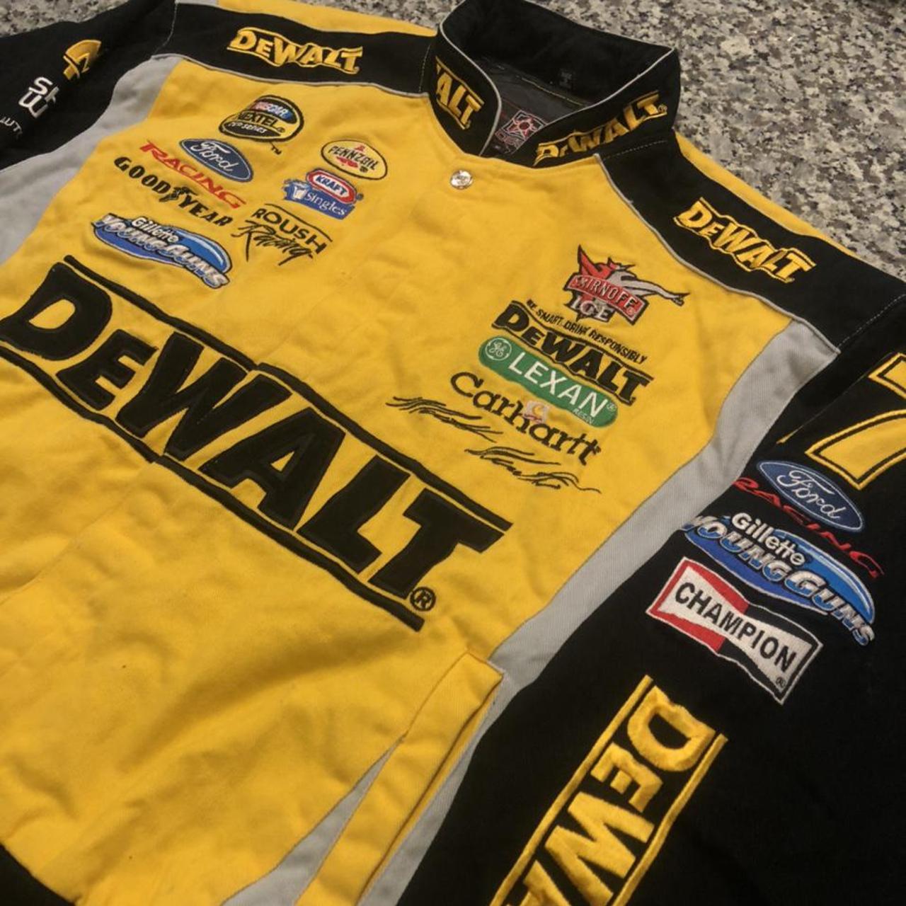 NASCAR Men's Yellow and Black Jacket (3)