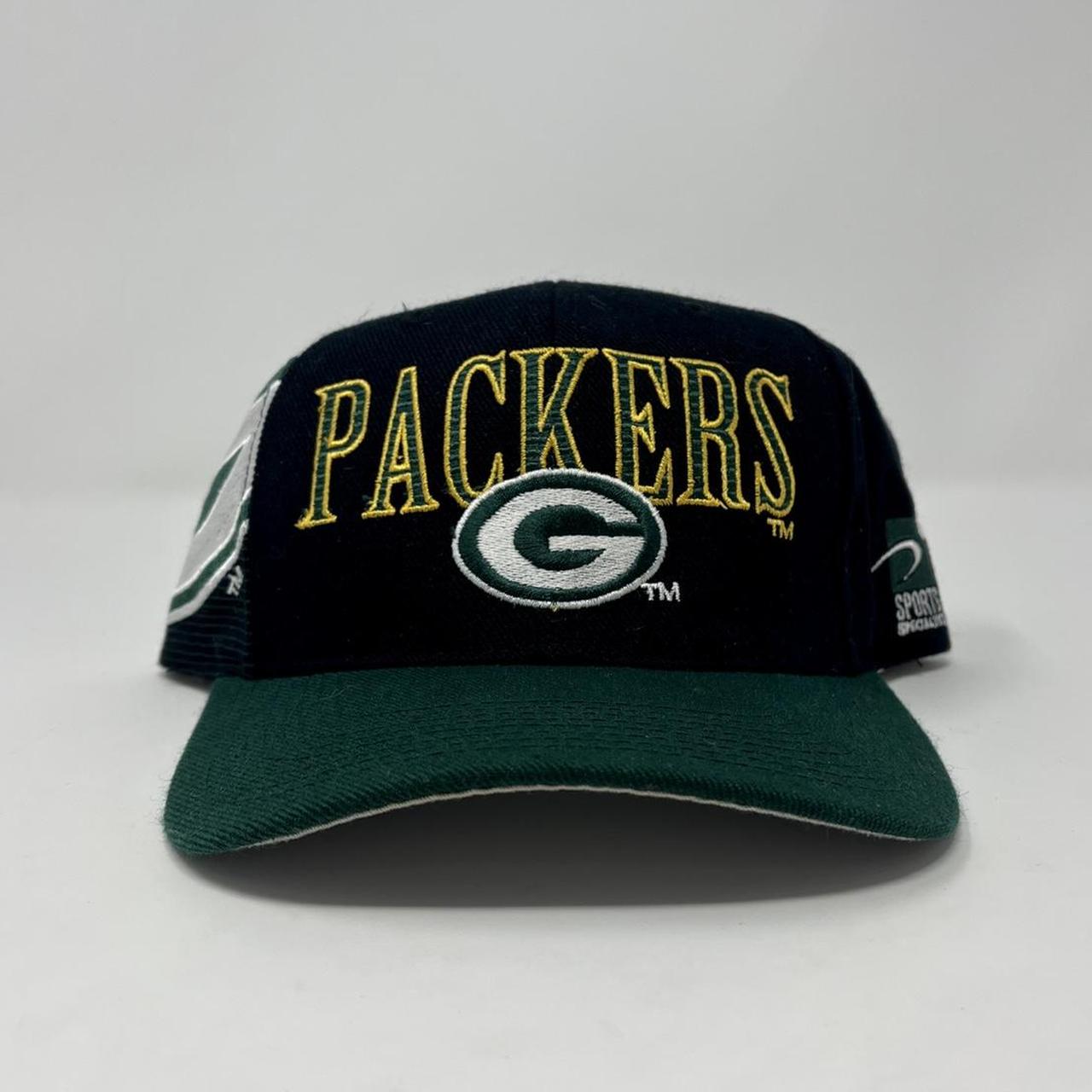 All leather Green Bay packers Hat Vintage Packers - Depop