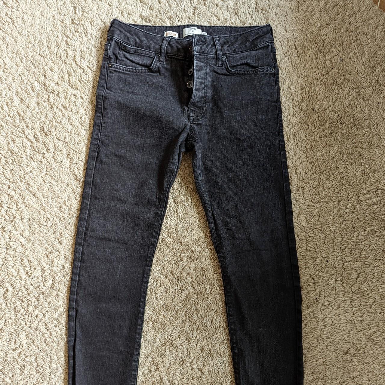 Topman Black Skinny Jeans UK 28S - Depop