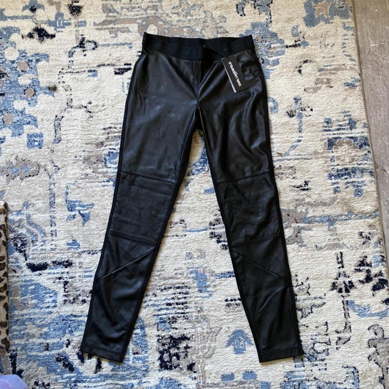 Karl Lagerfeld Women's Black Leggings | Depop