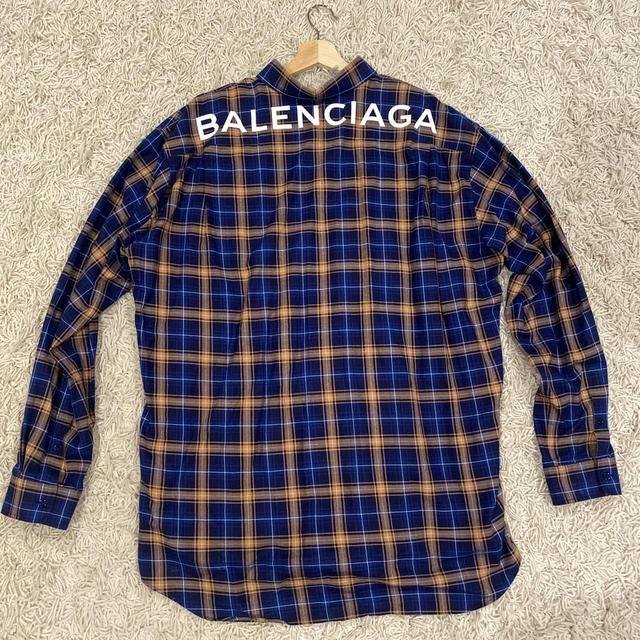 Balenciaga blue hot sale flannel