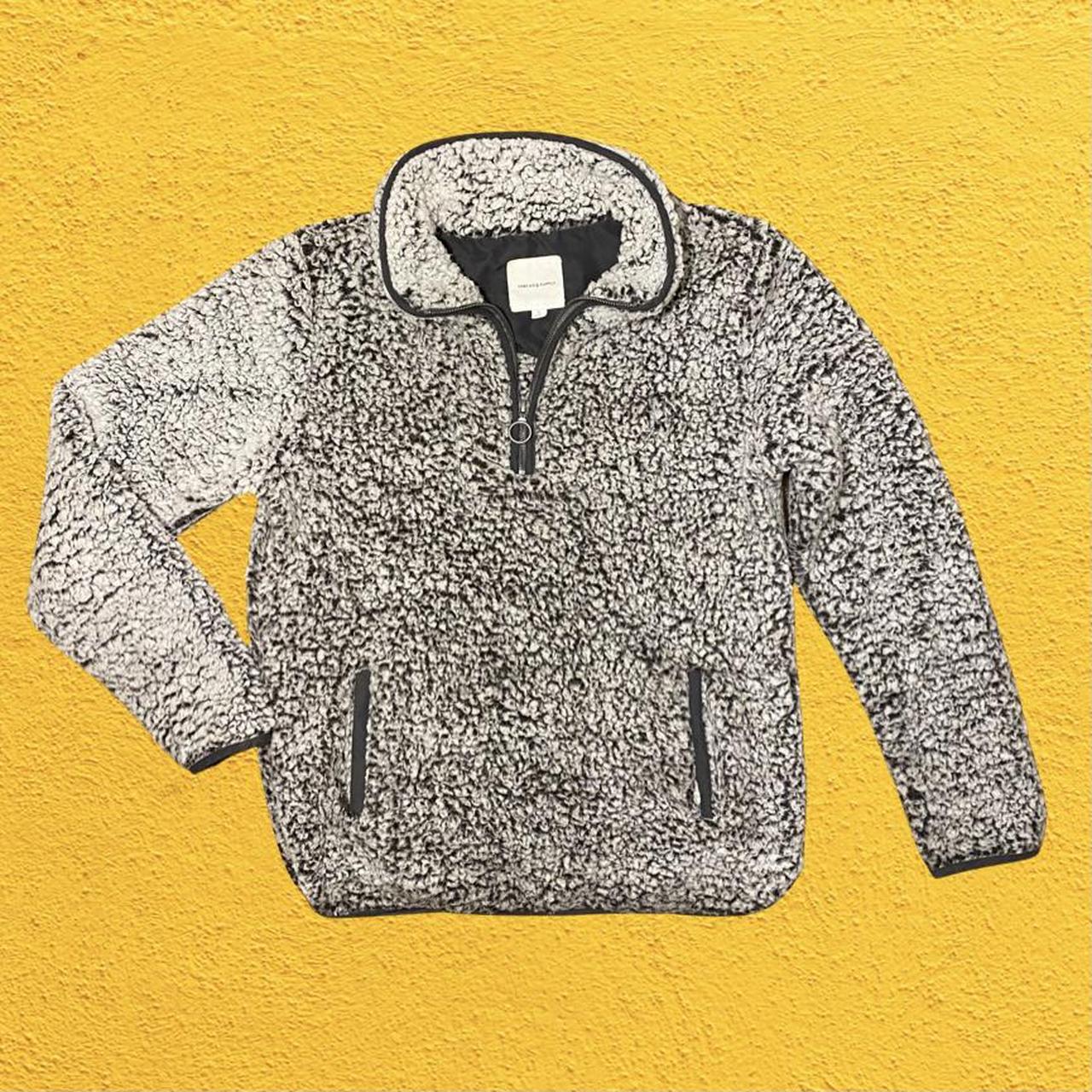 fuzzy quarter zip jacket