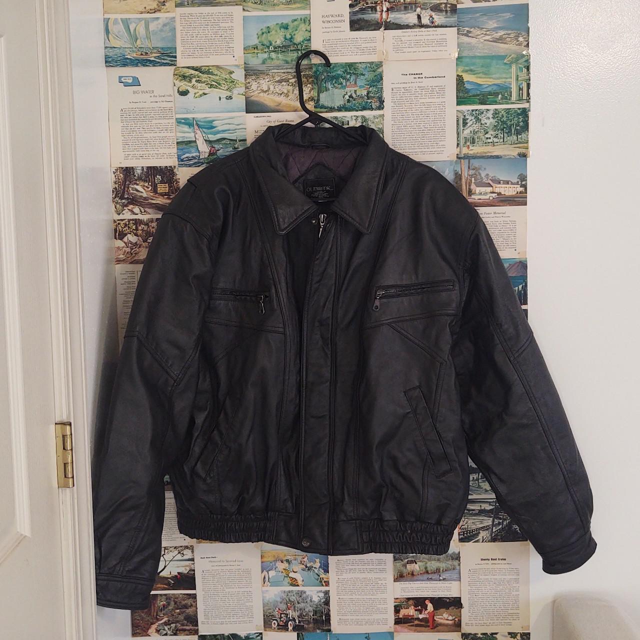 Product Image 1 - Outbrook black leather jacket size
