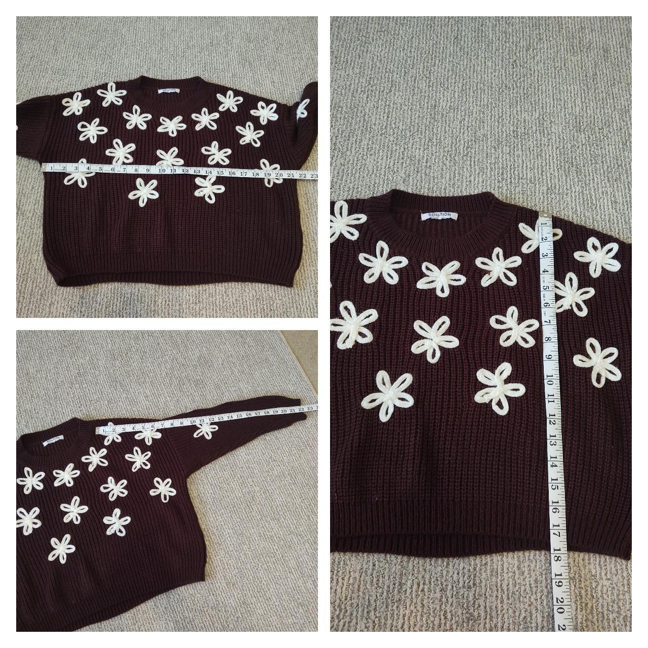 Women's Brown and White Jumper (4)