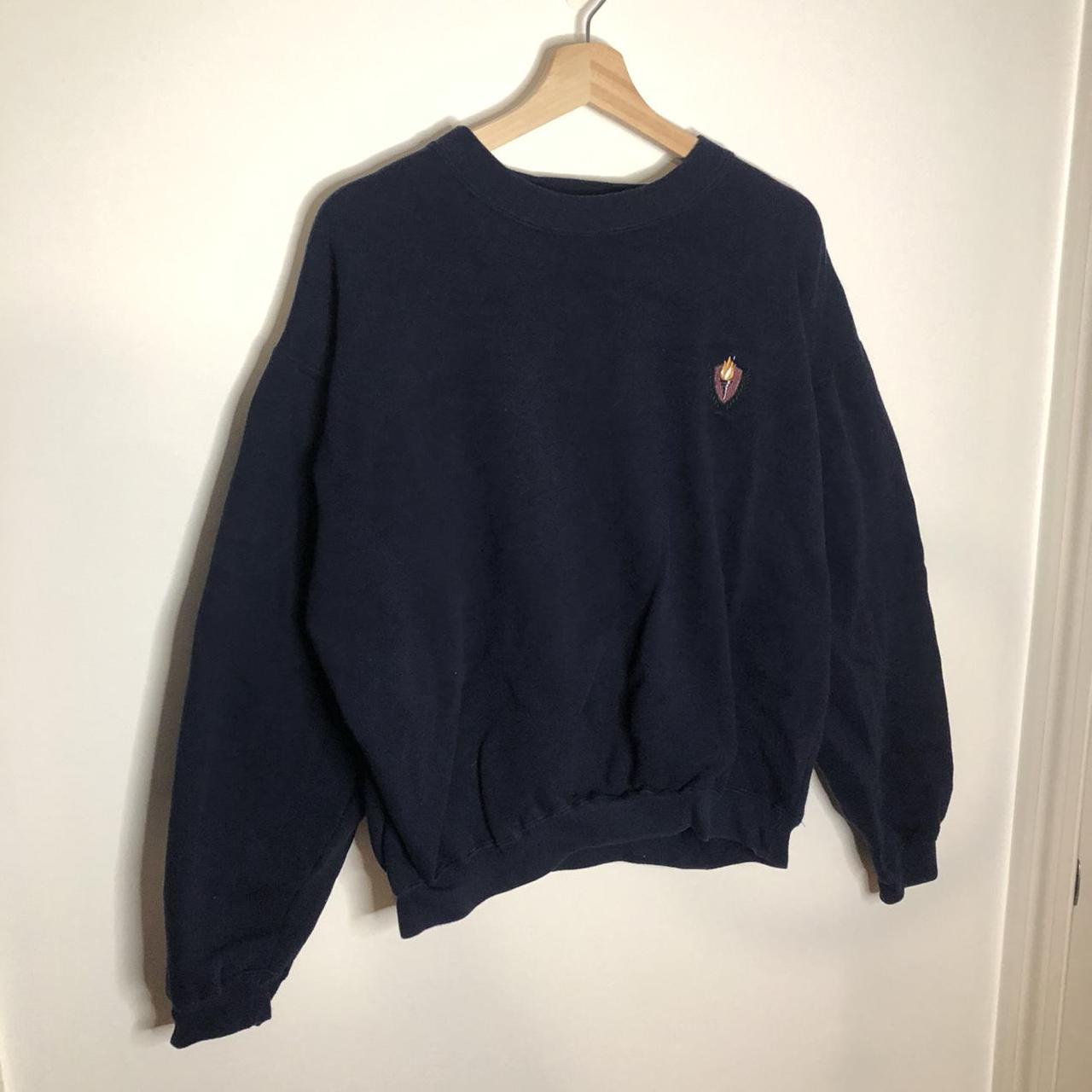 Vintage 90s heavyweight crewneck sweatshirt in a... - Depop