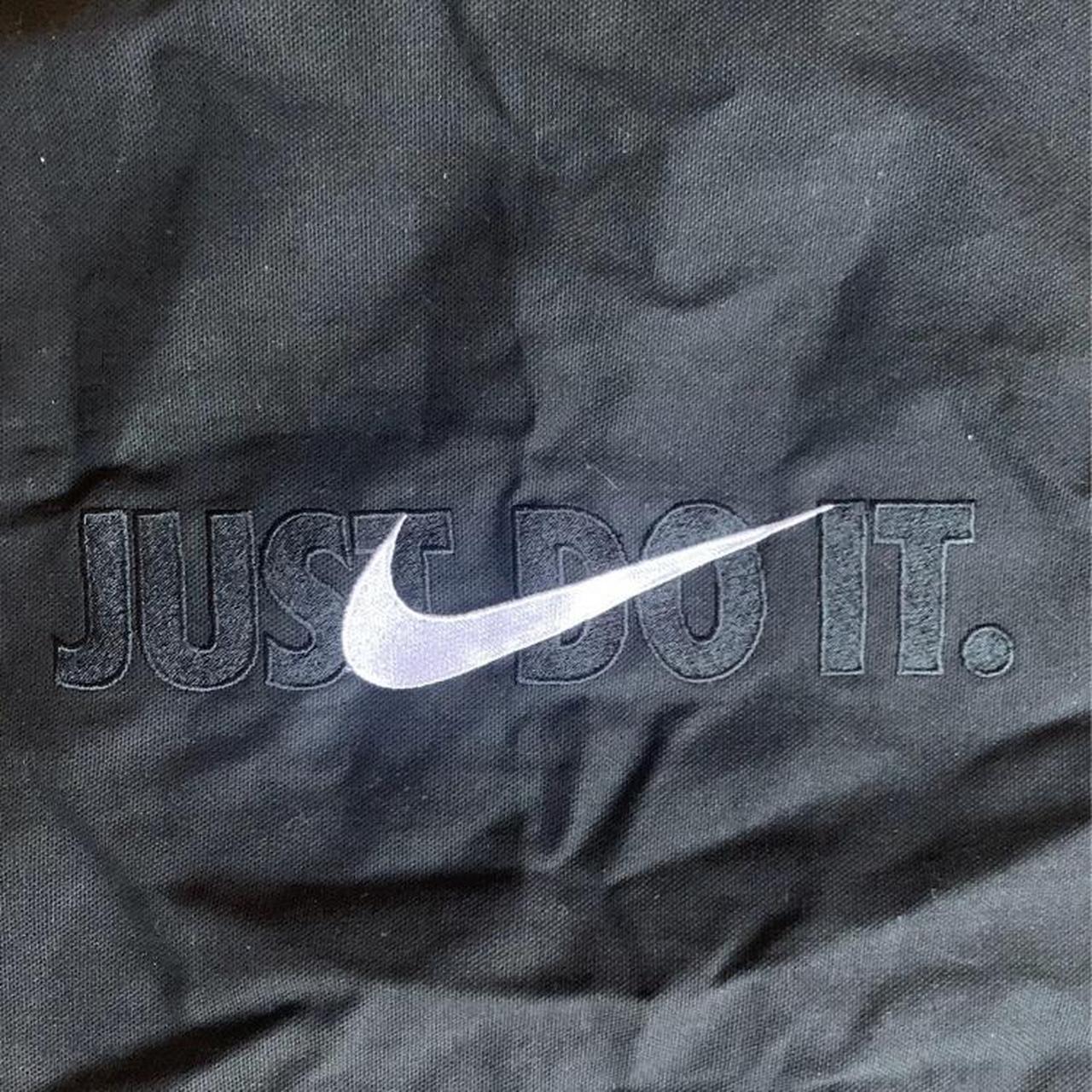Vintage 90s Nike Limited Edition Black Embroidered... - Depop