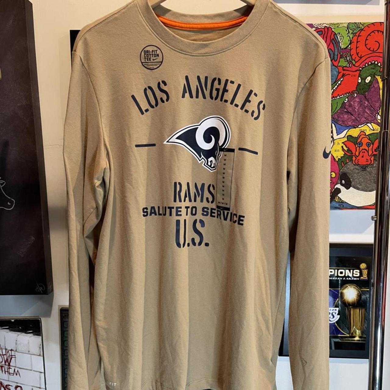 NWOT Nike Dri-Fit Los Angeles Rams NFL yellow and - Depop