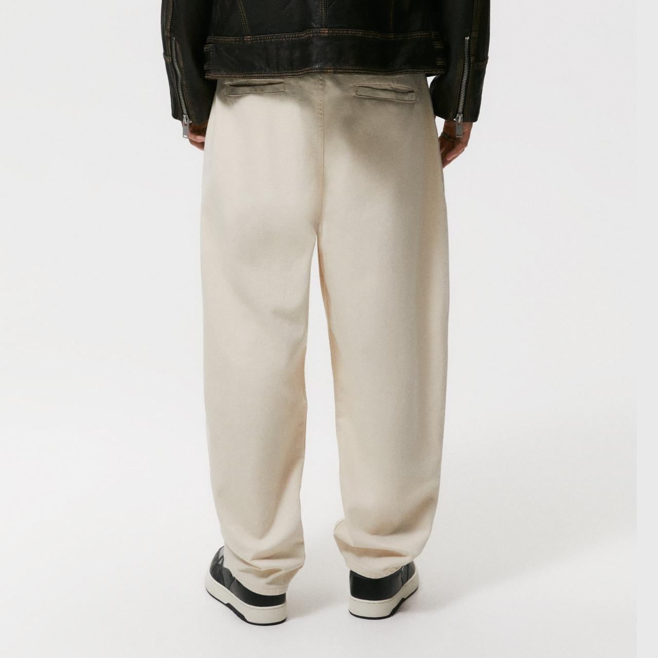 Men's ZARA Pleated Loose Fit Jeans in size... Depop