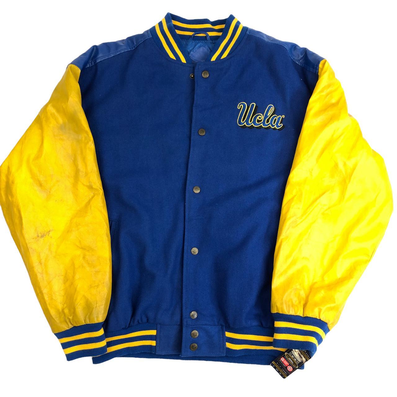 🦆Vintage Steve & Barry's 90's Bruins Varsity Jacket... - Depop