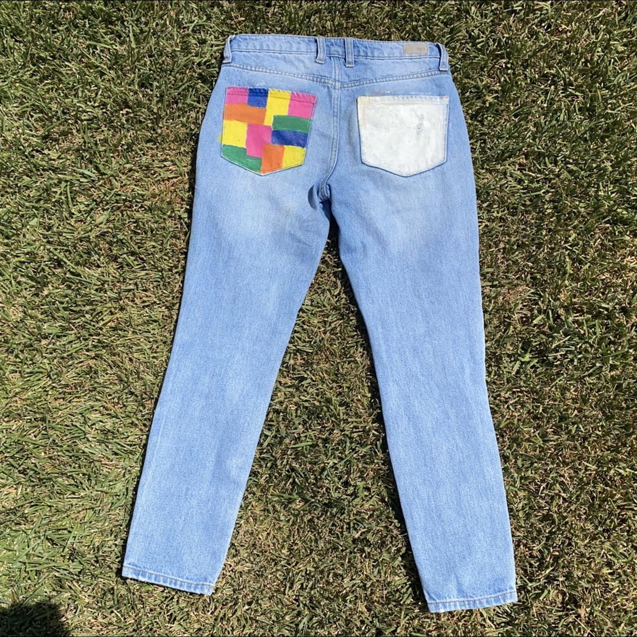 Rainbow deals mom jeans