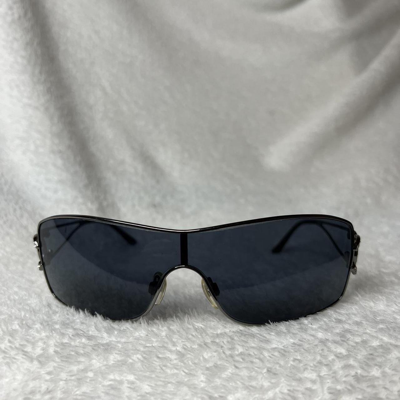 Vintage Chanel sunglasses with rhinestones and black