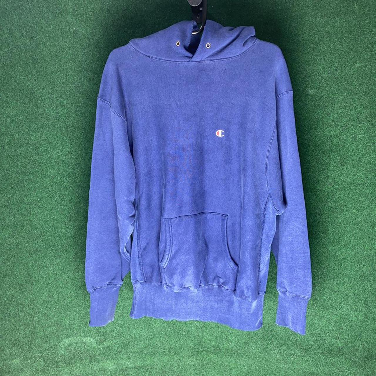 Champion Men's Navy Hoodie | Depop