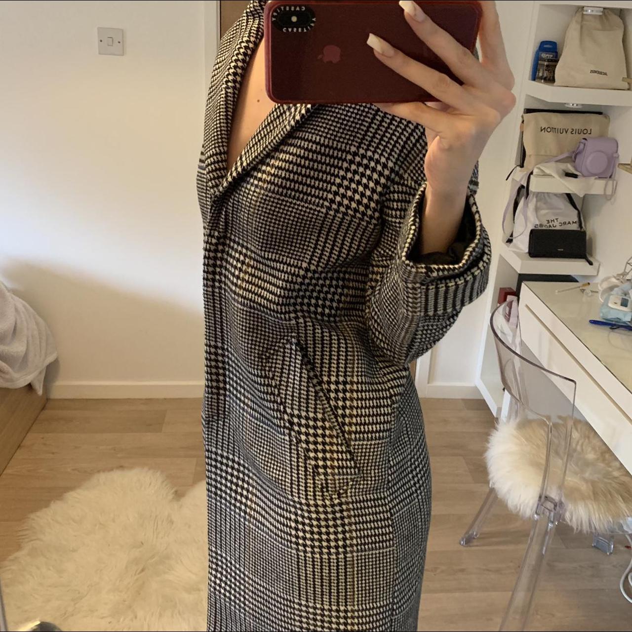 Zara TRF dogtooth trench coat size xs Excellent... Depop
