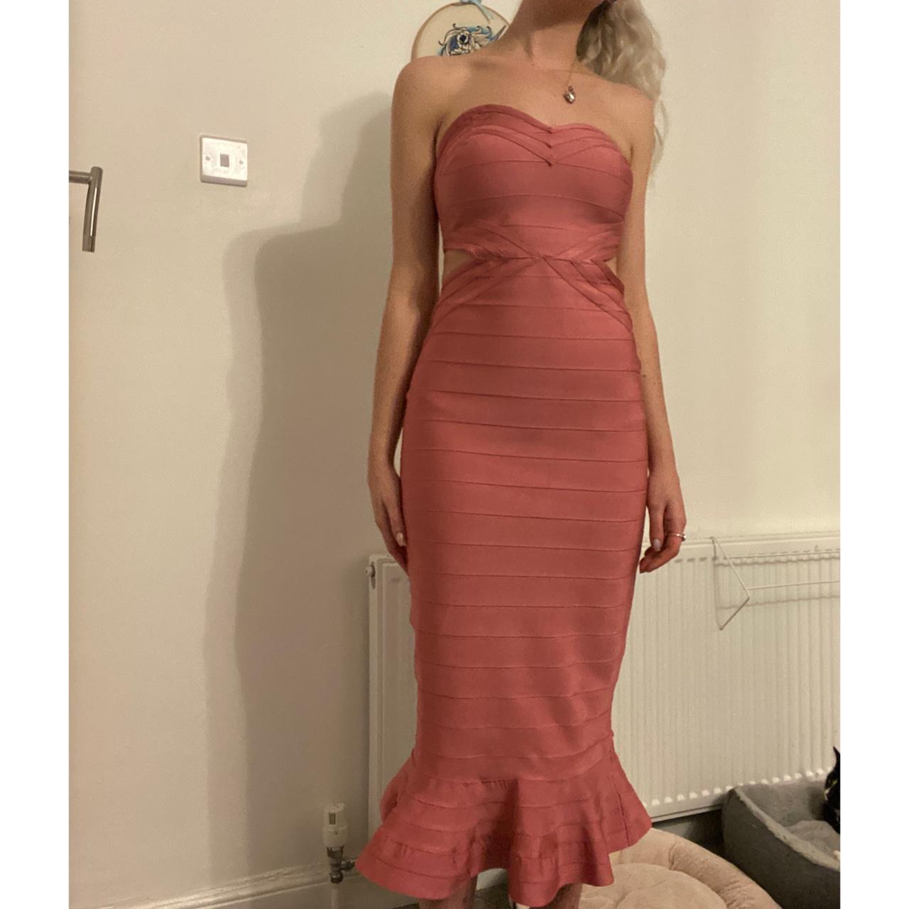 Missguided Strapless Bodycon Midi dress New Depop