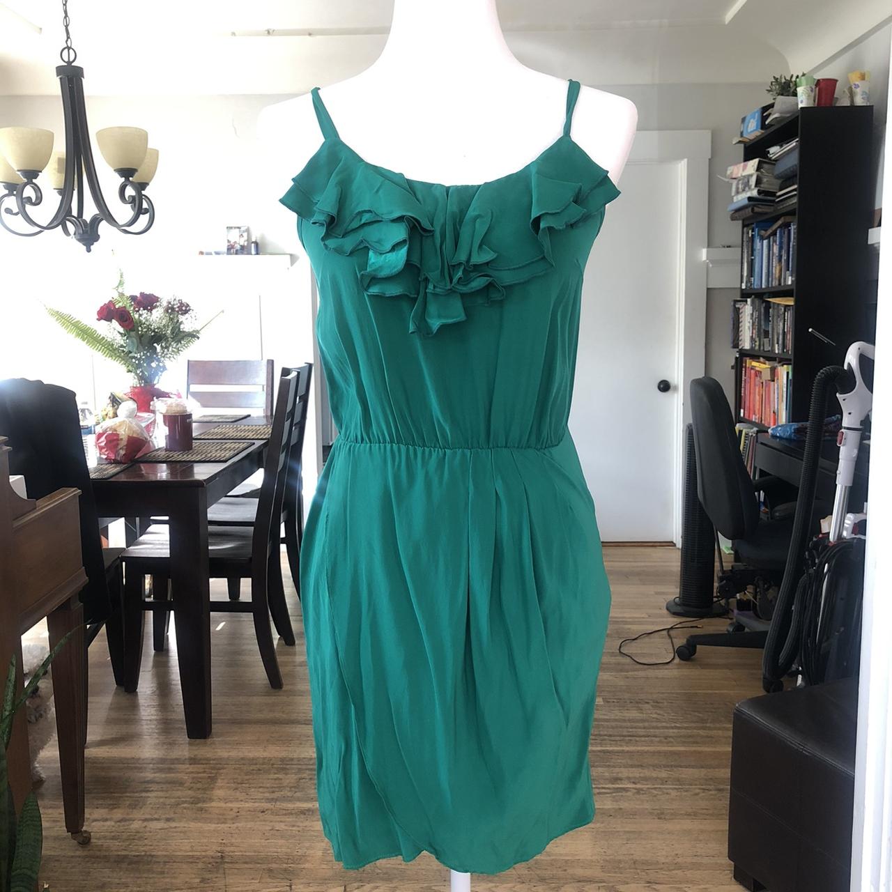 Amanda Uprichard Women's Green Dress | Depop