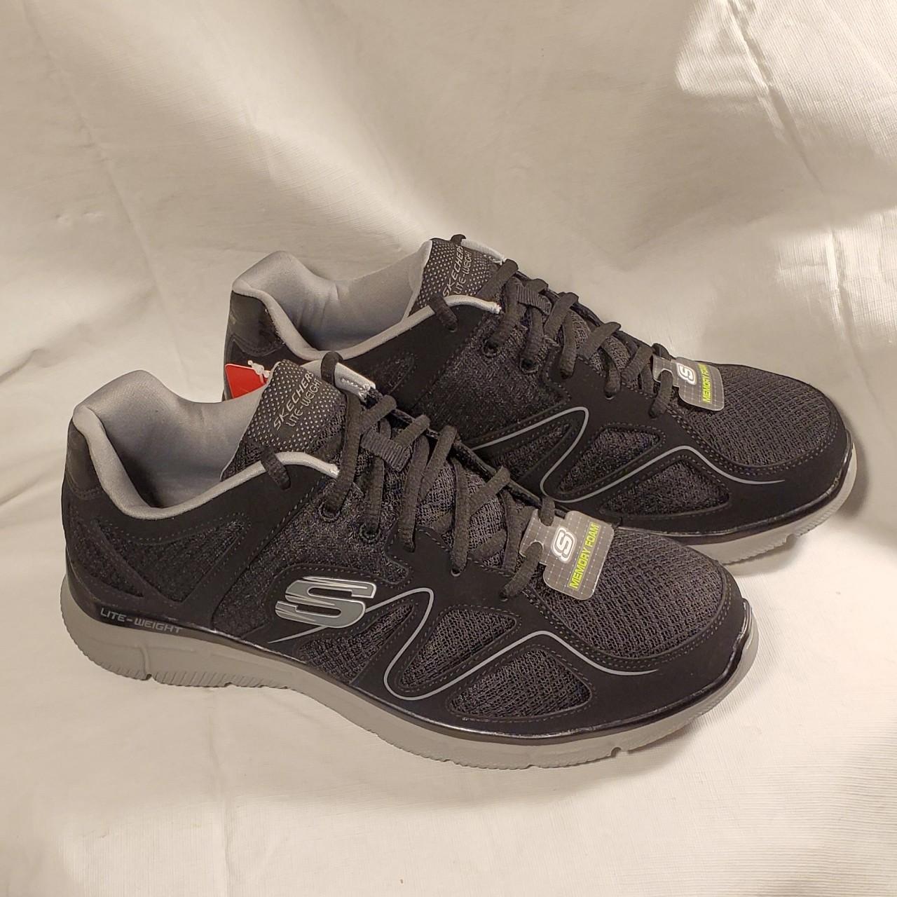 Skechers wide fit hot sale mens memory foam