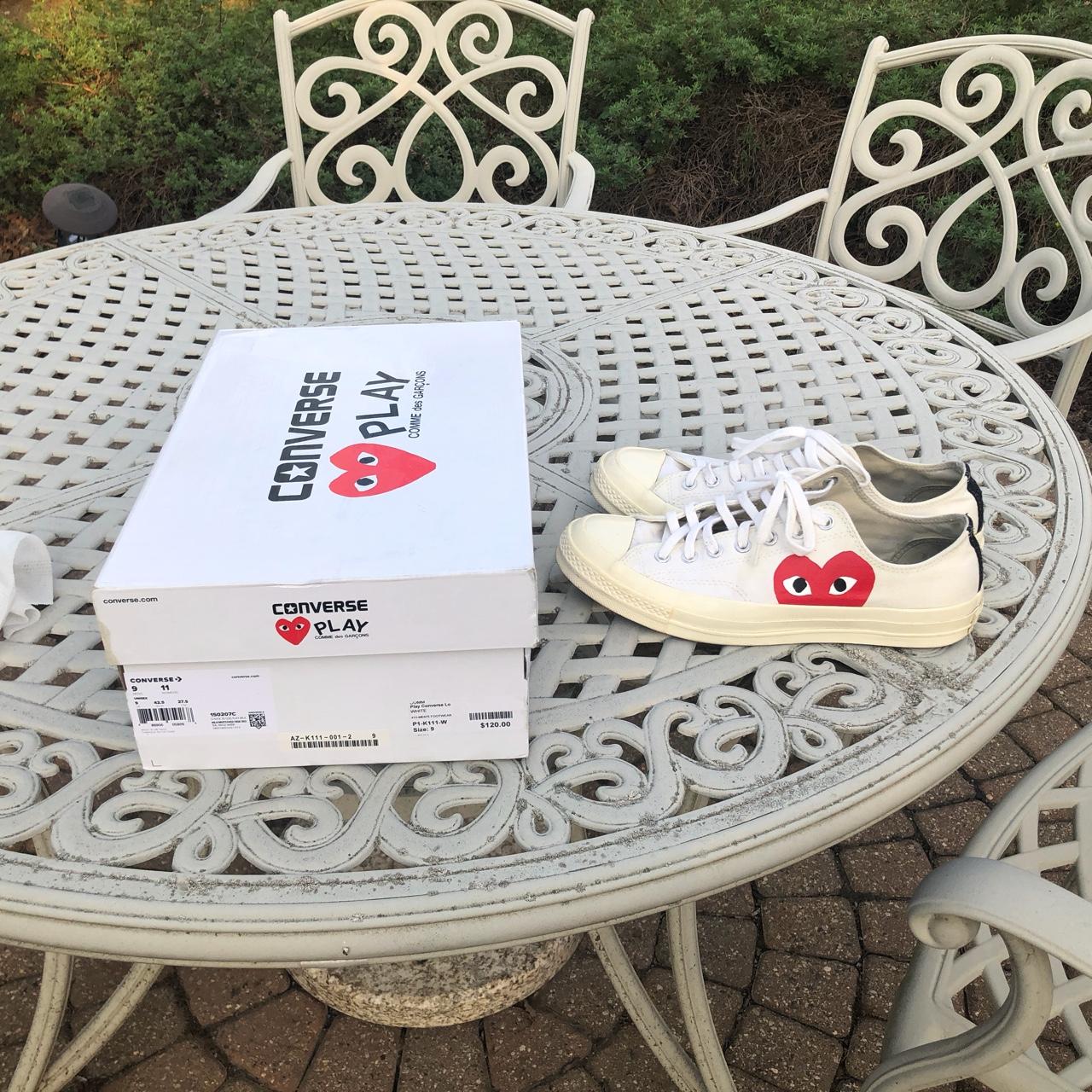 comme de garcon white shoes