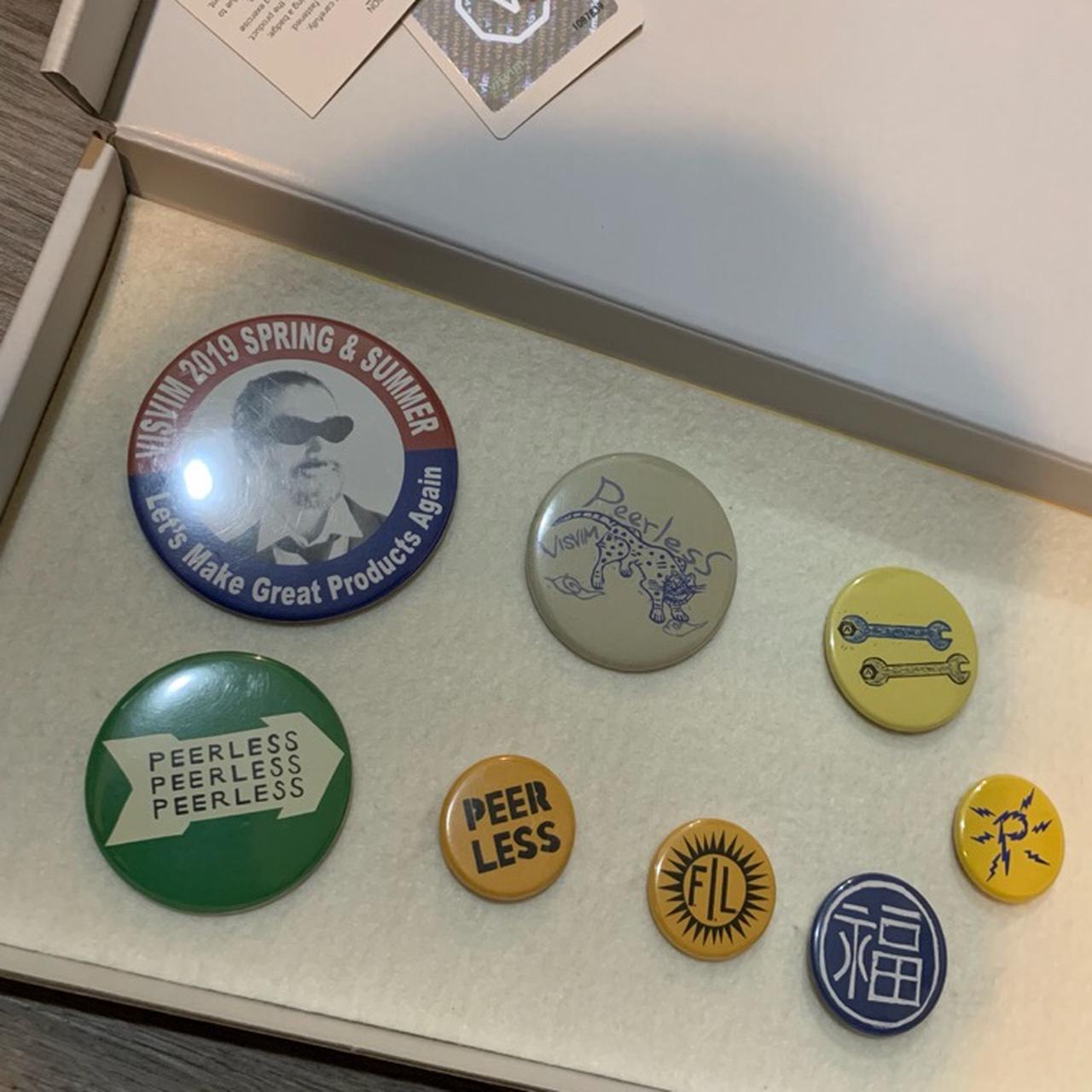 Visvim S/S 2019 badge pin set. DETAILS Material:... - Depop