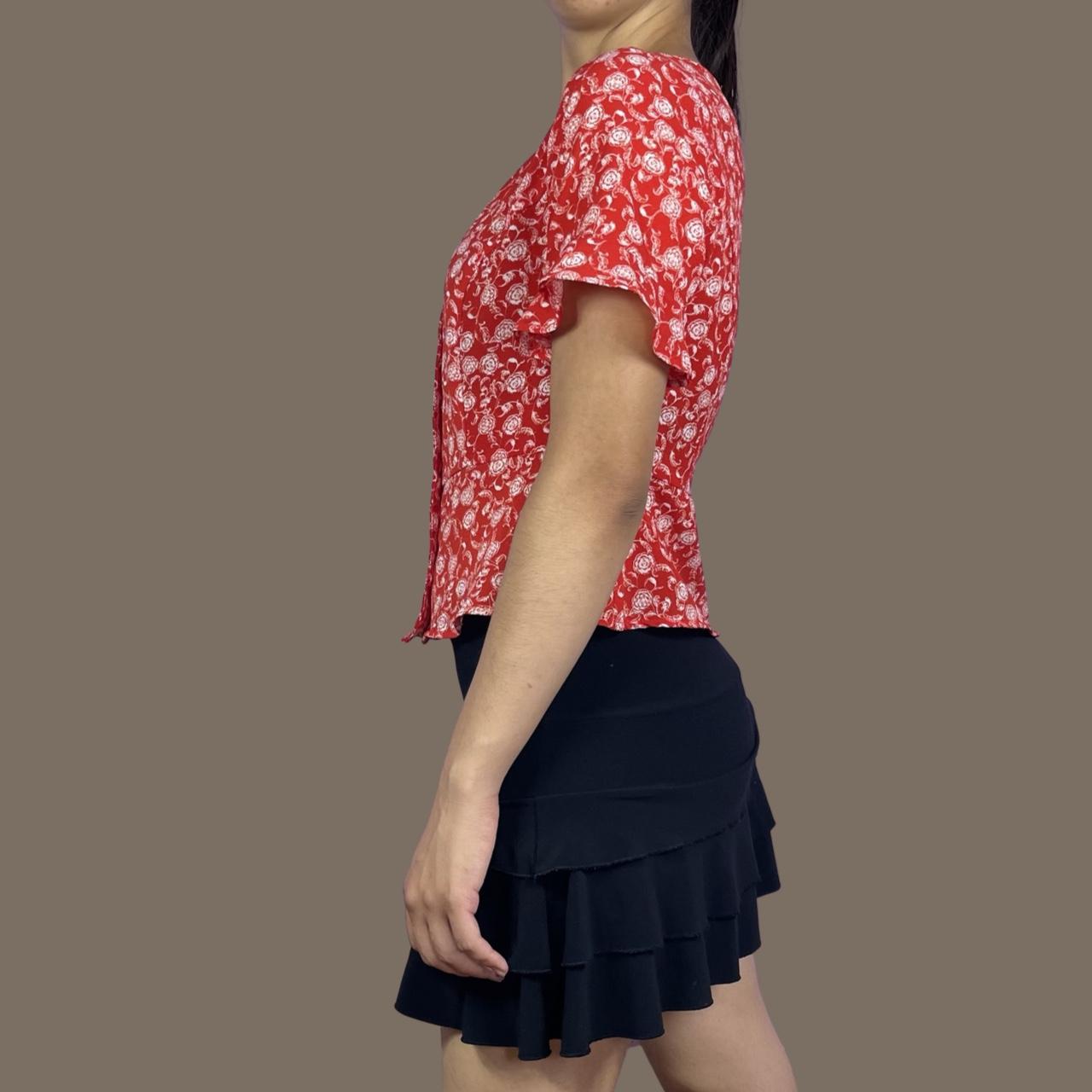 Product Image 2 - Red baby doll floral top.