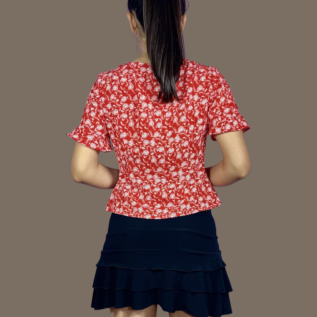 Product Image 3 - Red baby doll floral top.