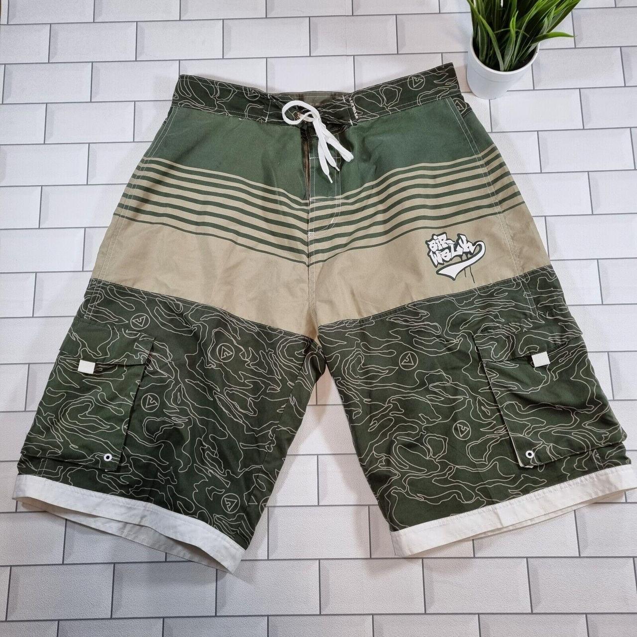 Vintage Airwalk Green Mens Board Shorts Size XL,... - Depop