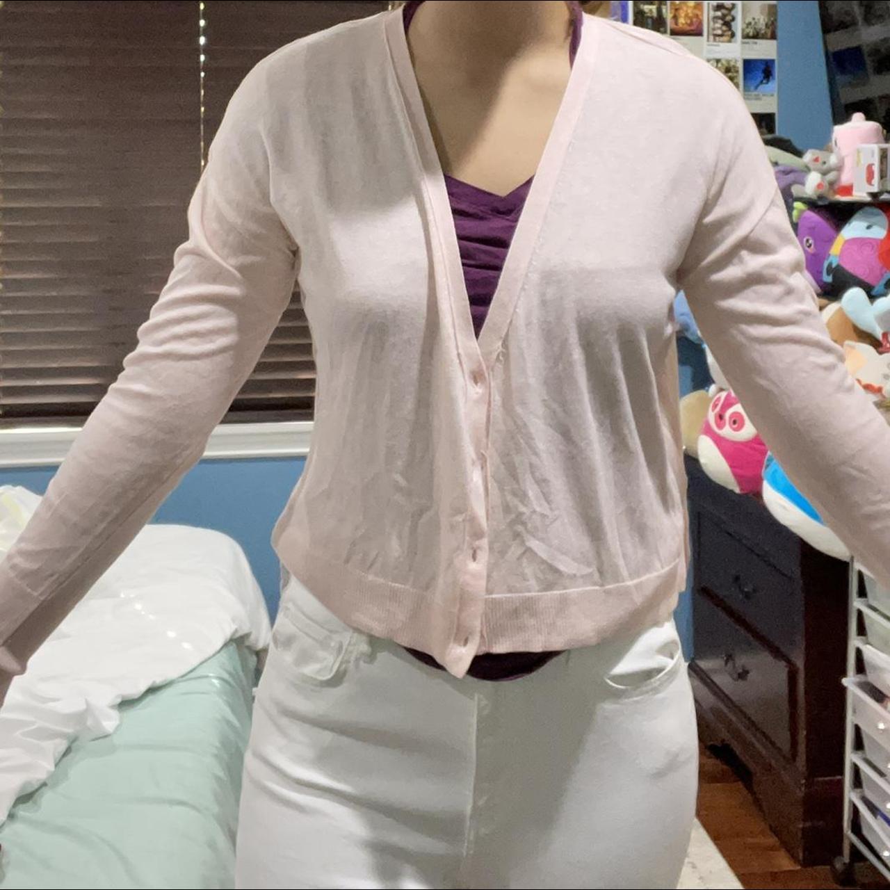 Old Navy Women's Pink Cardigan Depop