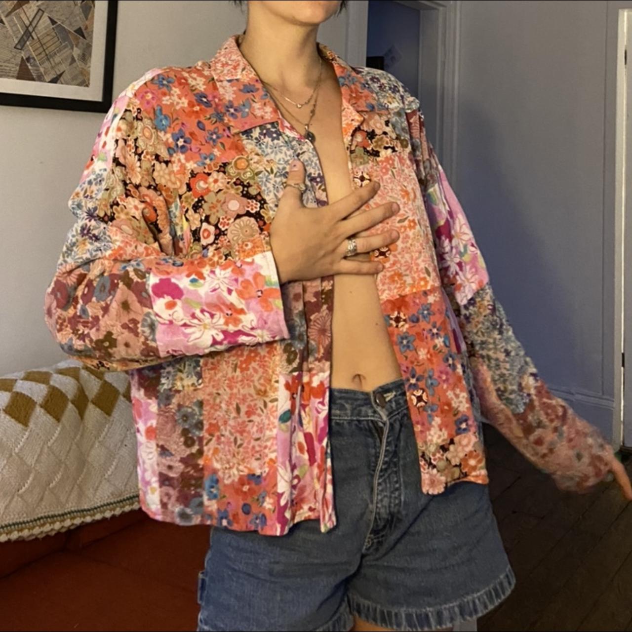 Floral Patchwork-Quilt Jacket — Not sure yet if I... - Depop