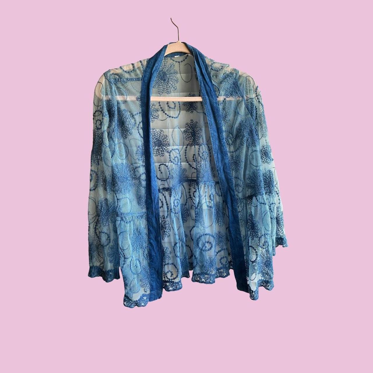 Women's Blue Cardigan Depop