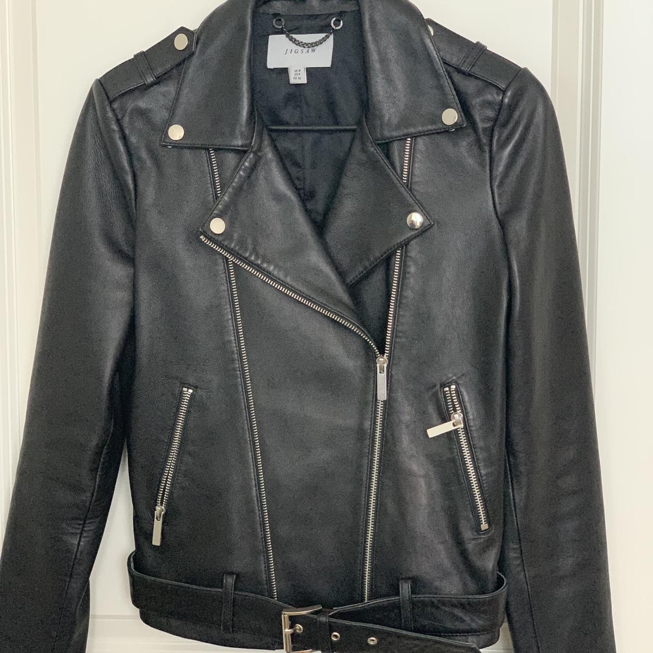 Jigsaw leather clearance jacket