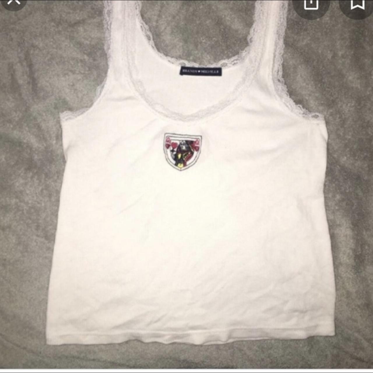 MAJOR ISO BRANDY MELVILLE LACE QUEEN OF HEARTS TANK... Depop