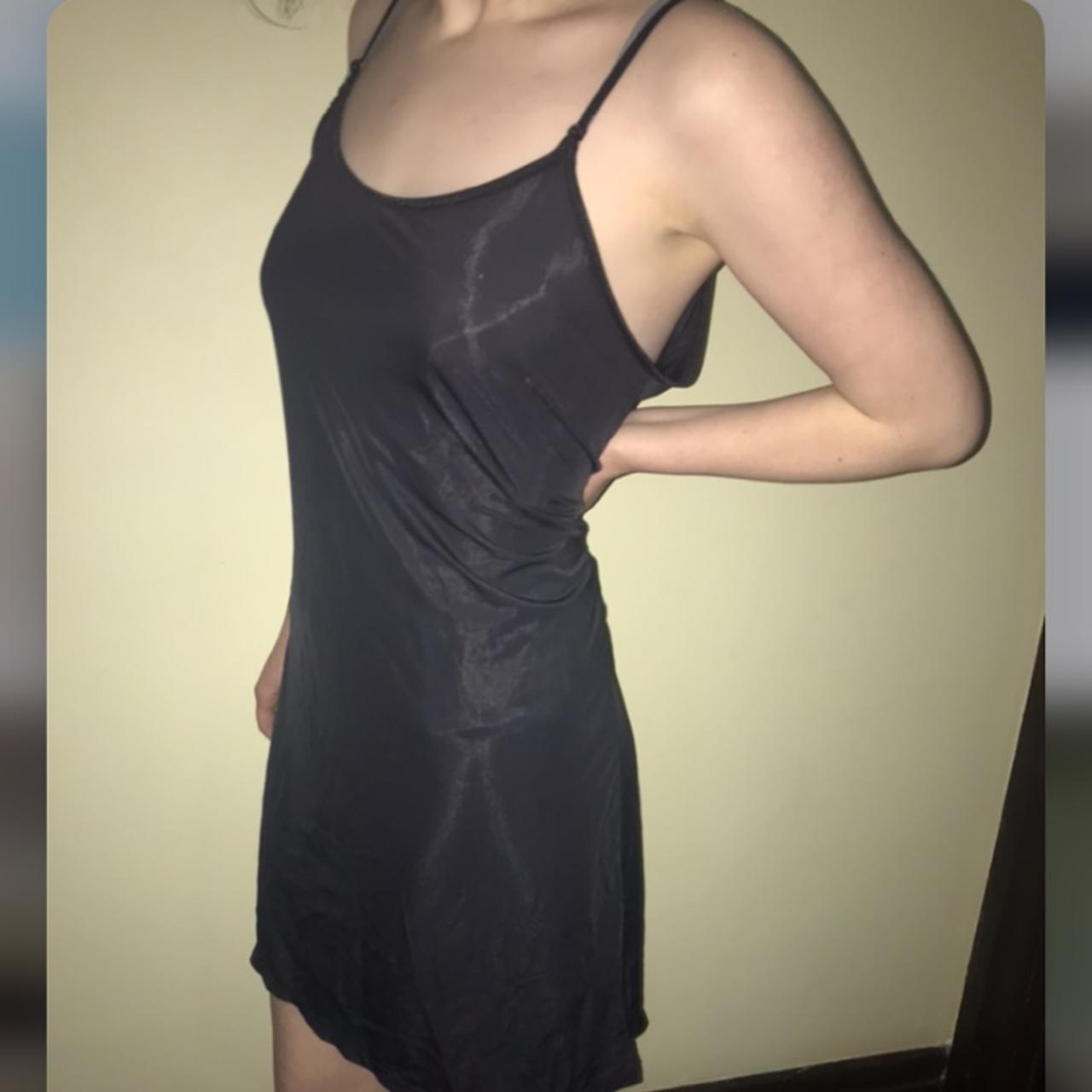 David Jones silky black satin slip dress In... Depop