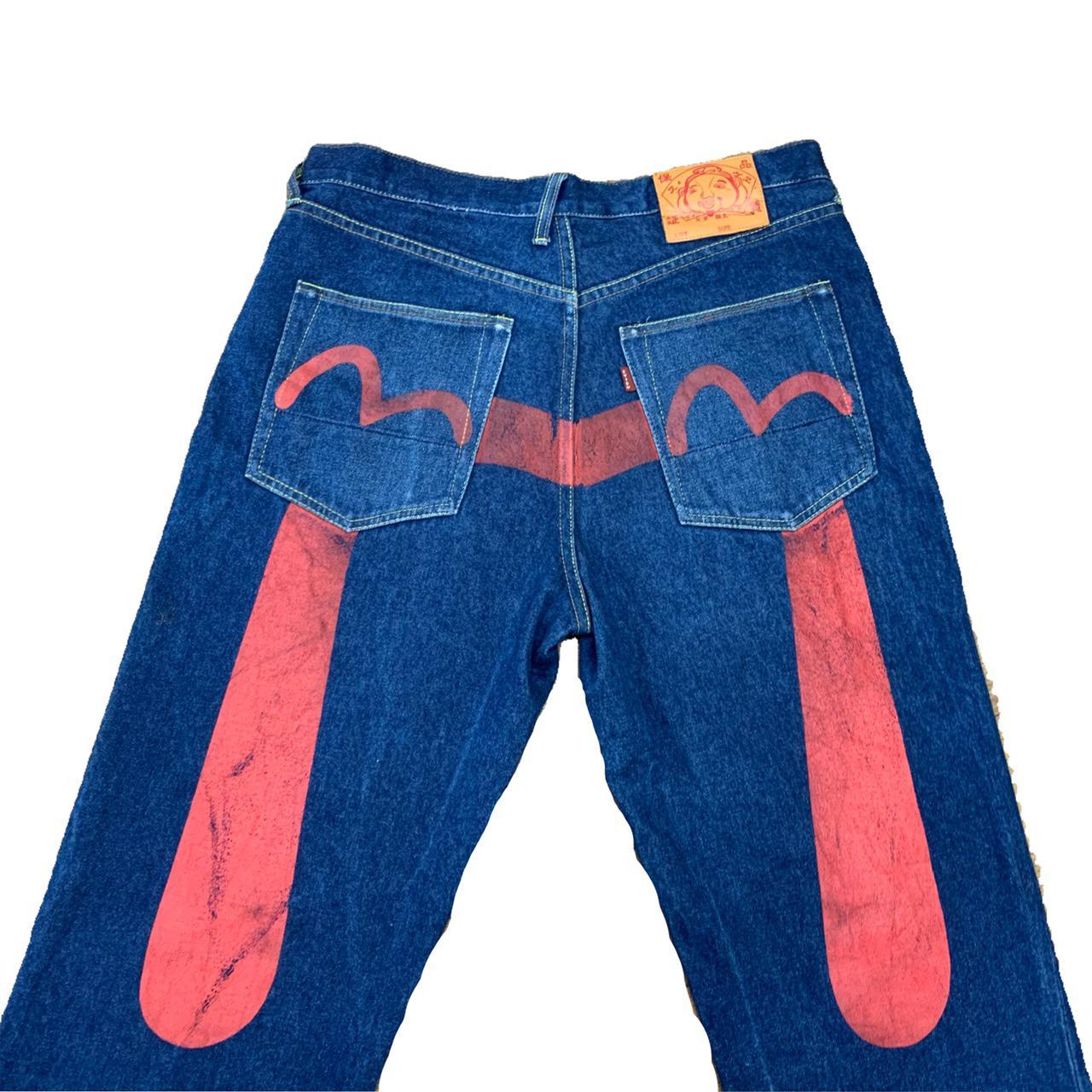 Evisu jeans 👑 Evisu daicock genes low waisted baggy... - Depop