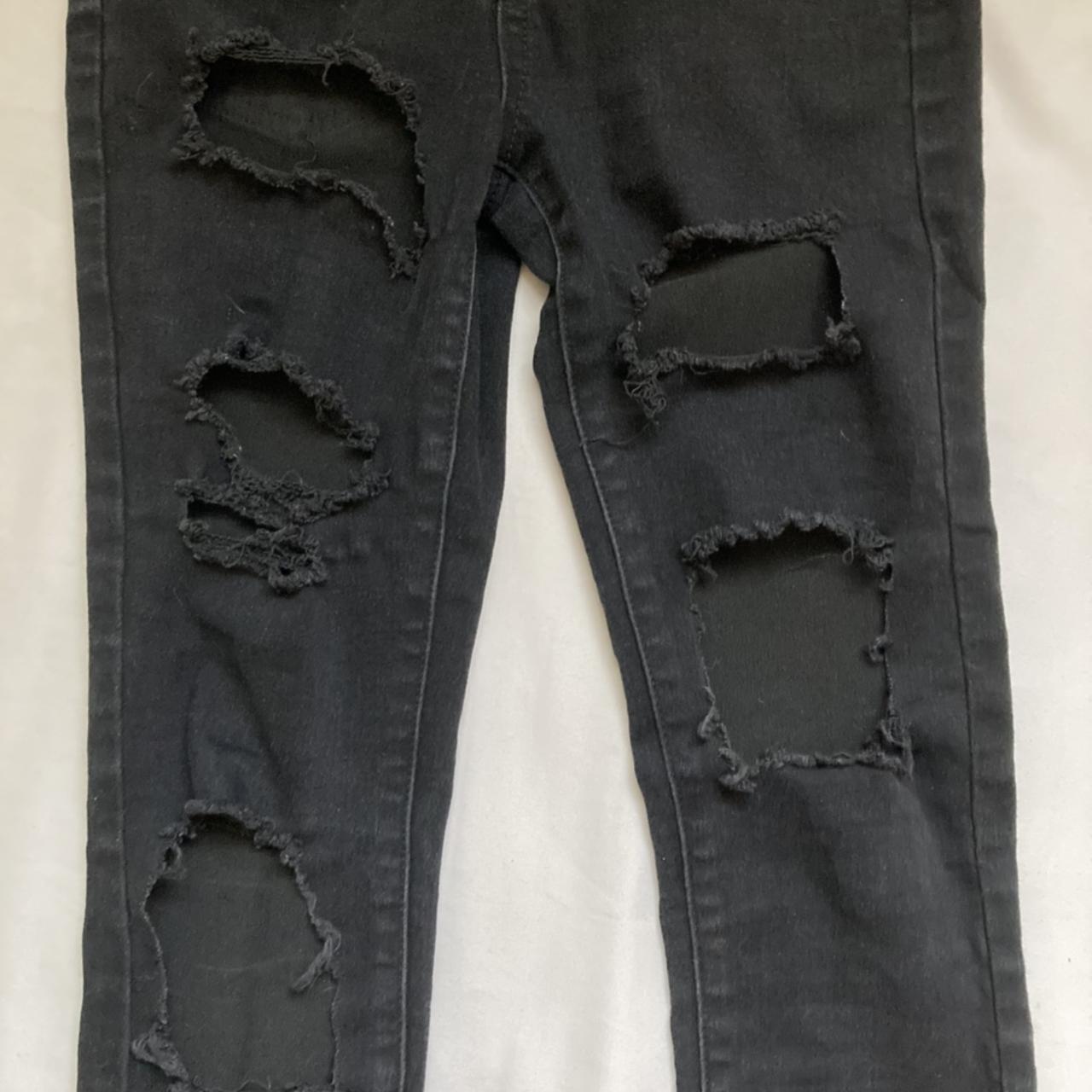 Distressed Black Skinny Jeans From FOREVER 21 Depop   P0 