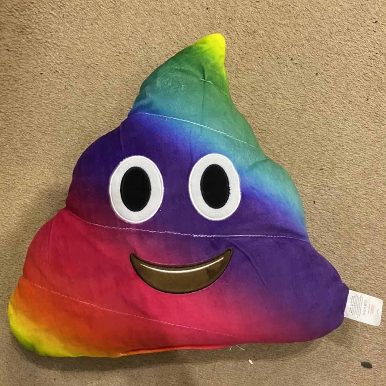 Rainbow poop emoji deals pillow